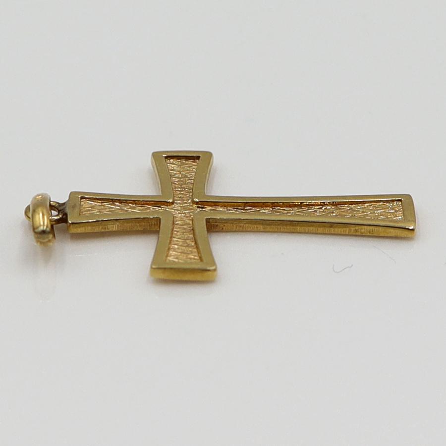 K18クロスペンダントトップ「十字架/クロス」　重量1.66ｇ　レディース（中古）