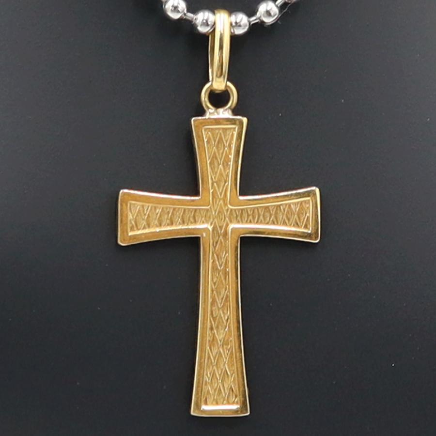 K18クロスペンダントトップ「十字架/クロス」　重量1.66ｇ　レディース（中古）