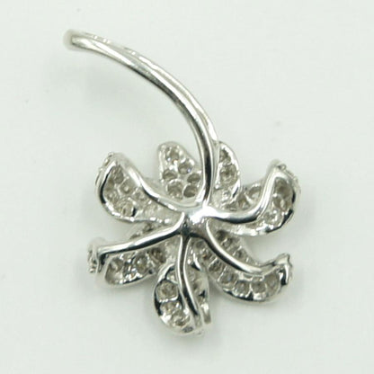 K18WGダイヤモンドペンダントトップ　「フラワー」　重量2.24ｇ　レディース（中古）