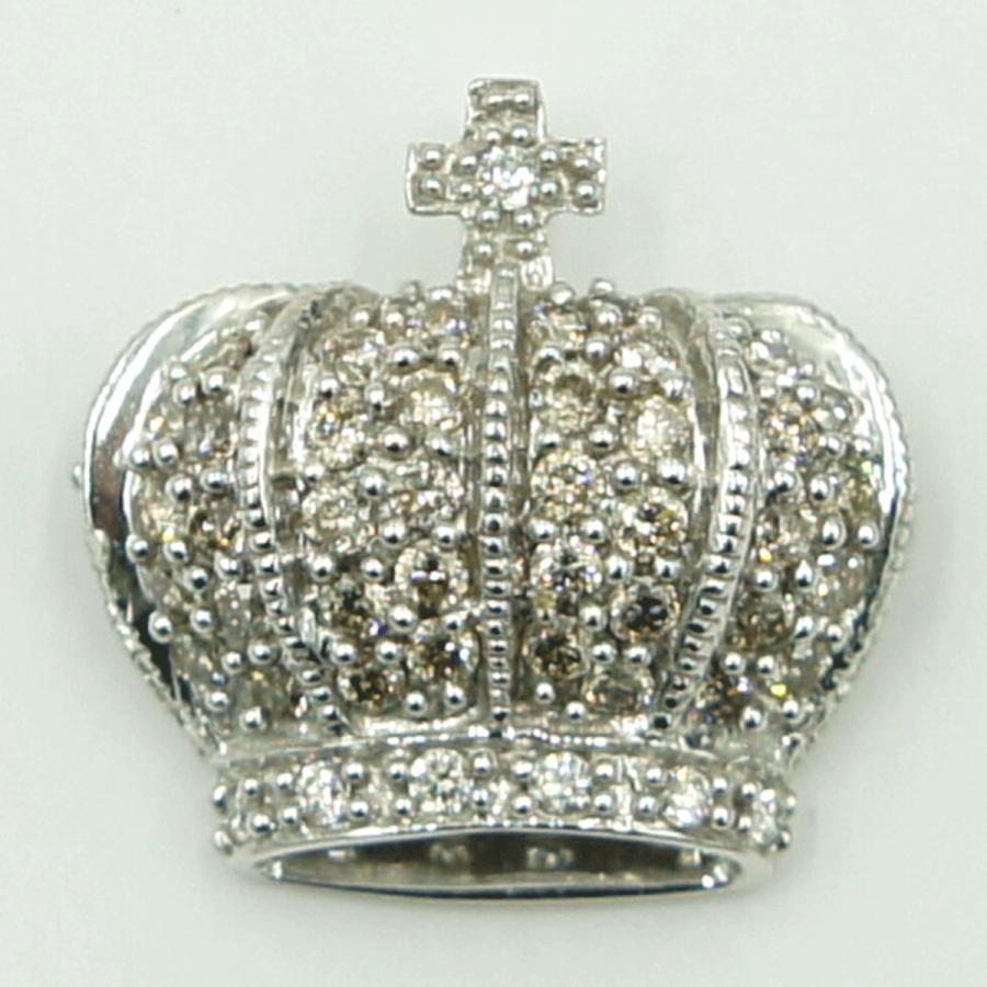 カサハラマスミ(Masumi Kasahara)　K18WGダイヤモンドペンダントトップ　「王冠」　重量2.32ｇ　レディース（中古）