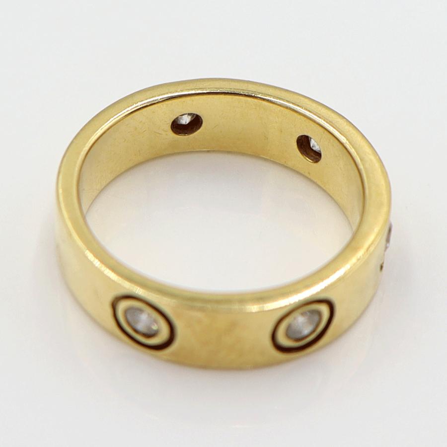 K18ダイヤモンドリング　D0.281ct　リングサイズ11号　重量6.45ｇ(石の重量含む)(中古)