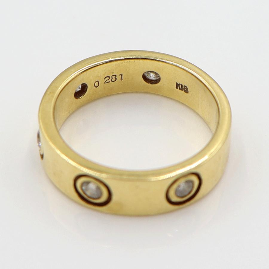 K18ダイヤモンドリング　D0.281ct　リングサイズ11号　重量6.45ｇ(石の重量含む)(中古)