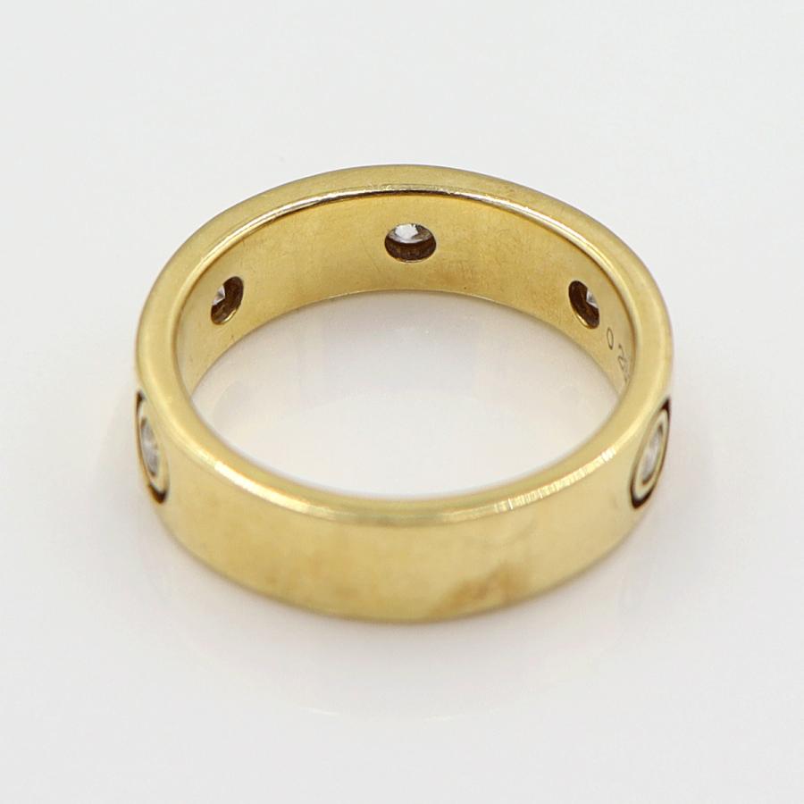 K18ダイヤモンドリング　D0.281ct　リングサイズ11号　重量6.45ｇ(石の重量含む)(中古)