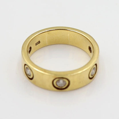 K18ダイヤモンドリング　D0.281ct　リングサイズ11号　重量6.45ｇ(石の重量含む)(中古)