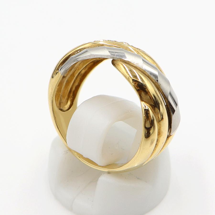 K18/Pt900ダイヤリング　リングサイズ12号　重量5.78ｇ(石の重量含む)  (中古)