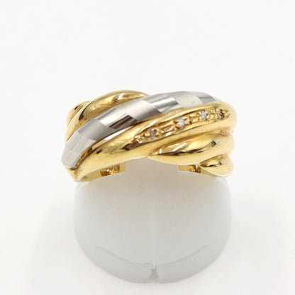 K18/Pt900ダイヤリング　リングサイズ12号　重量5.78ｇ(石の重量含む)  (中古)