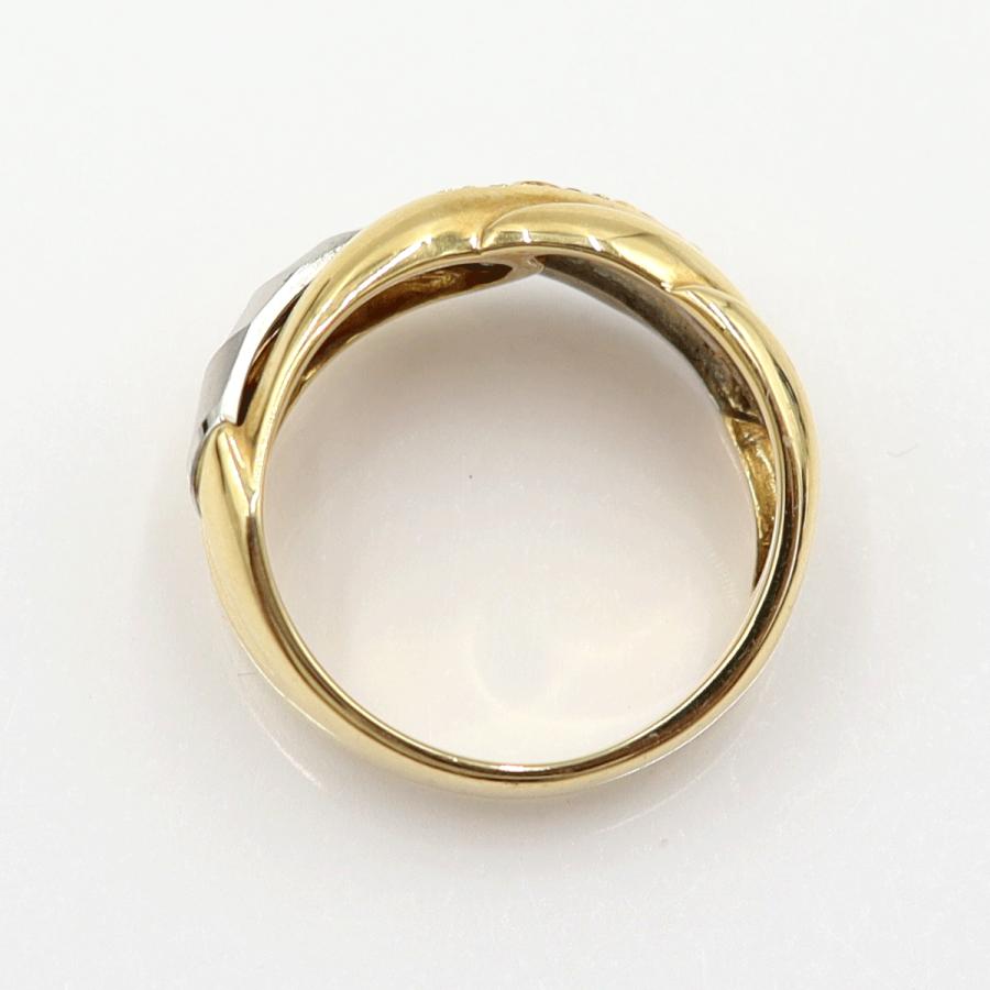 K18/Pt900ダイヤリング　リングサイズ12号　重量5.78ｇ(石の重量含む)  (中古)