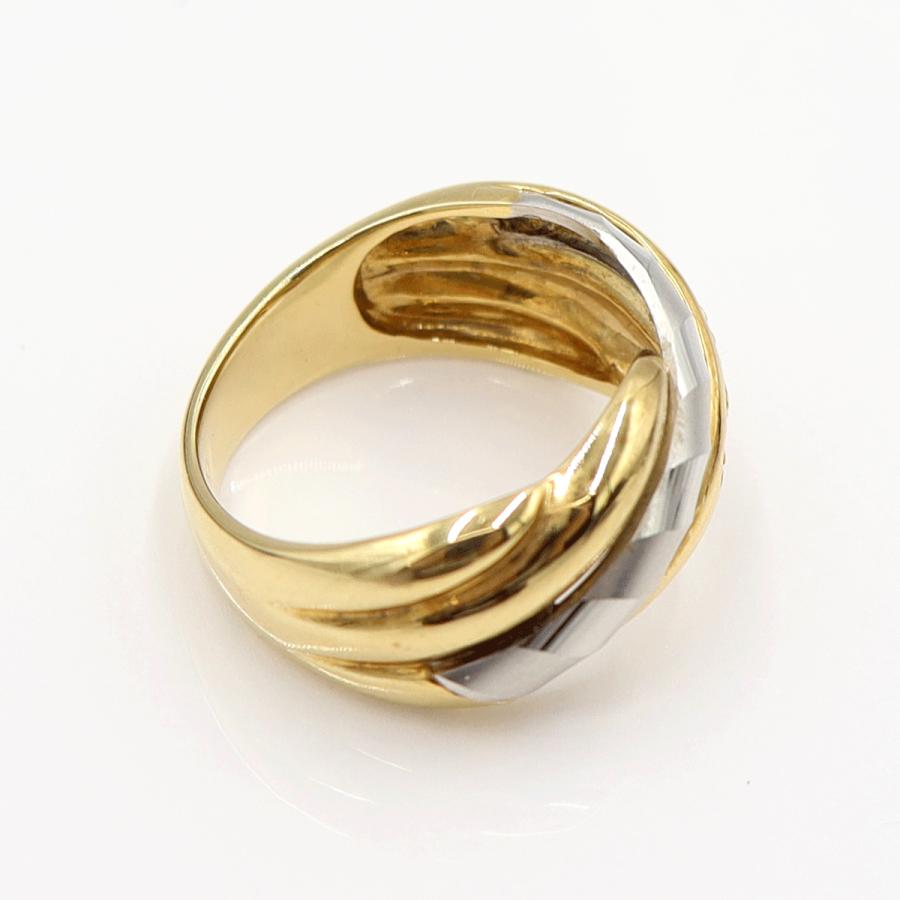 K18/Pt900ダイヤリング　リングサイズ12号　重量5.78ｇ(石の重量含む)  (中古)