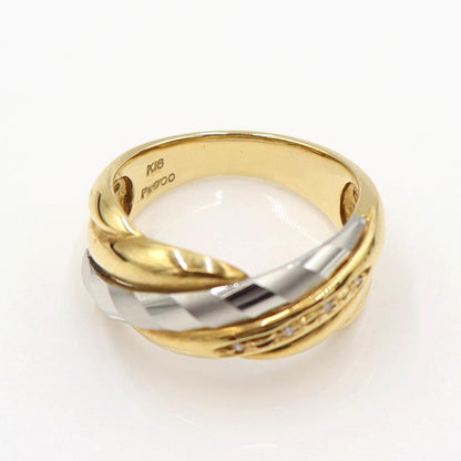 K18/Pt900ダイヤリング　リングサイズ12号　重量5.78ｇ(石の重量含む)  (中古)