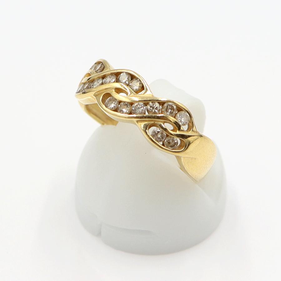 K18ダイヤモンドリング　D0.40ct　リングサイズ12号　重量3.20ｇ(石の重量含む)(中古)