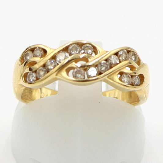 K18ダイヤモンドリング　D0.40ct　リングサイズ12号　重量3.20ｇ(石の重量含む)(中古)