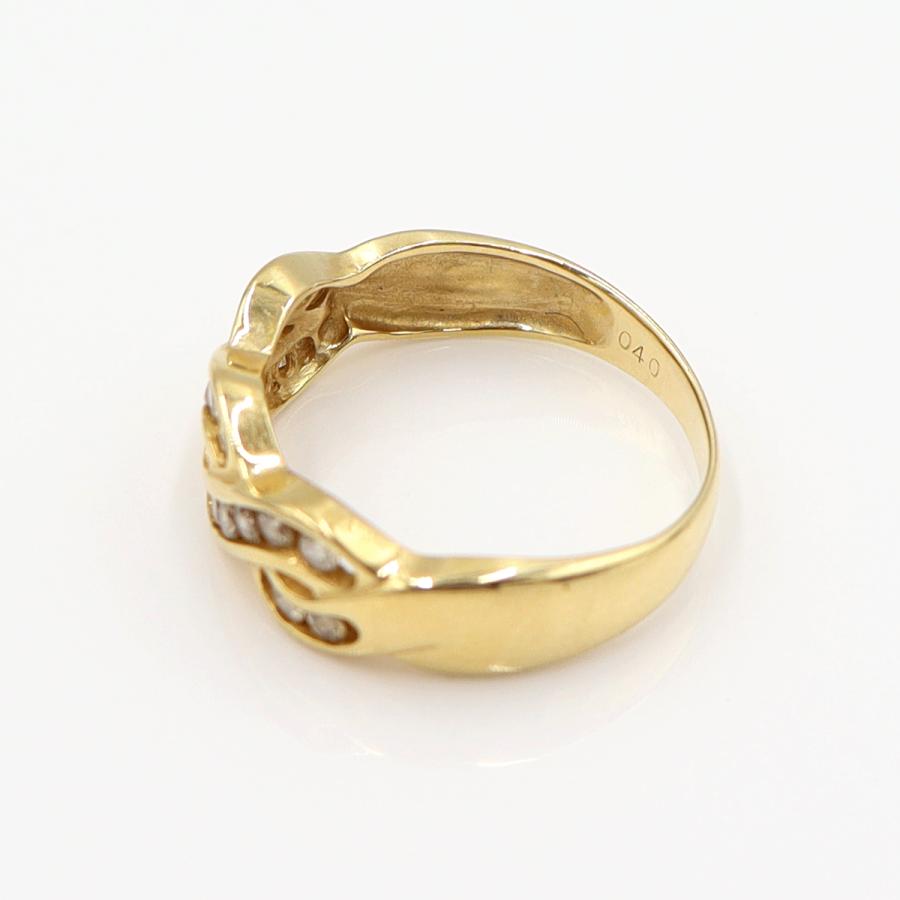 K18ダイヤモンドリング　D0.40ct　リングサイズ12号　重量3.20ｇ(石の重量含む)(中古)