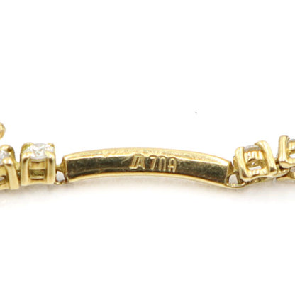 K18ダイヤモンドブレスレット　D1.50ct　長さ19.0cm　重量6.55ｇ(石の重量含む)（中古）