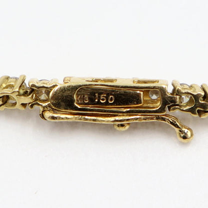 K18ダイヤモンドブレスレット　D1.50ct　長さ19.0cm　重量6.55ｇ(石の重量含む)（中古）