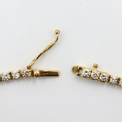 K18ダイヤモンドブレスレット　D1.50ct　長さ19.0cm　重量6.55ｇ(石の重量含む)（中古）