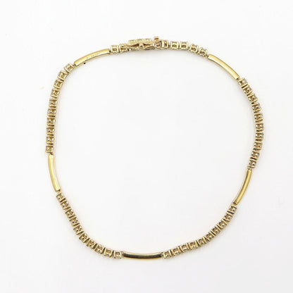 K18ダイヤモンドブレスレット　D1.50ct　長さ19.0cm　重量6.55ｇ(石の重量含む)（中古）