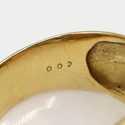 K18オニキスダイヤリング　D0.02ct　リングサイズ13号　重量10.02ｇ(石の重量含む)　レディース(中古)