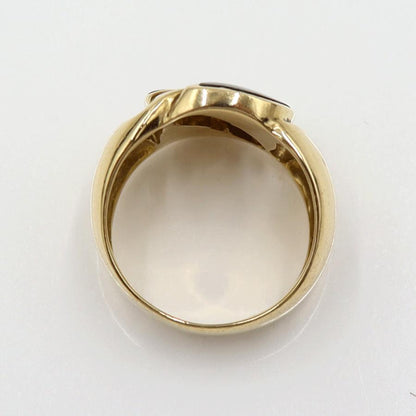 K18オニキスダイヤリング　D0.02ct　リングサイズ13号　重量10.02ｇ(石の重量含む)　レディース(中古)