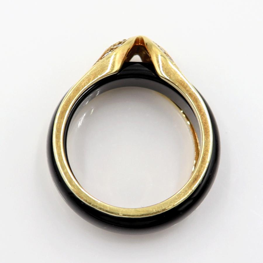 K18メノウダイヤリング　D0.12ct　メノウリング3種(黒・赤・緑)　サイズ13号　重量5.00ｇ(メノウリングを除き・ダイヤの重量含む)　レディース(中古)