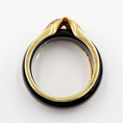 K18メノウダイヤリング　D0.12ct　メノウリング3種(黒・赤・緑)　サイズ13号　重量5.00ｇ(メノウリングを除き・ダイヤの重量含む)　レディース(中古)