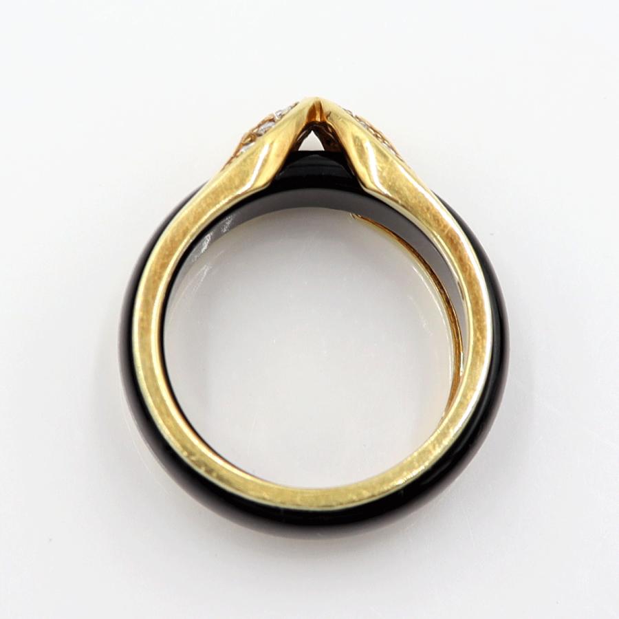 K18メノウダイヤリング　D0.12ct　メノウリング3種(黒・赤・緑)　サイズ13号　重量5.00ｇ(メノウリングを除き・ダイヤの重量含む)　レディース(中古)