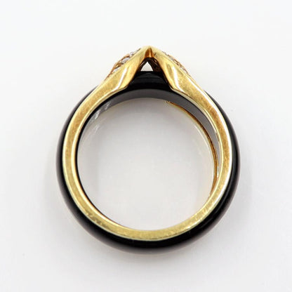 K18メノウダイヤリング　D0.12ct　メノウリング3種(黒・赤・緑)　サイズ13号　重量5.00ｇ(メノウリングを除き・ダイヤの重量含む)　レディース(中古)