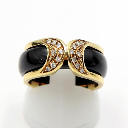 K18メノウダイヤリング　D0.12ct　メノウリング3種(黒・赤・緑)　サイズ13号　重量5.00ｇ(メノウリングを除き・ダイヤの重量含む)　レディース(中古)