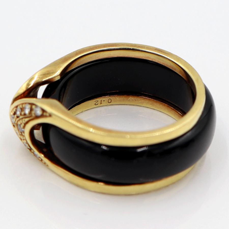 K18メノウダイヤリング　D0.12ct　メノウリング3種(黒・赤・緑)　サイズ13号　重量5.00ｇ(メノウリングを除き・ダイヤの重量含む)　レディース(中古)