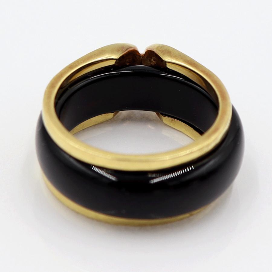 K18メノウダイヤリング　D0.12ct　メノウリング3種(黒・赤・緑)　サイズ13号　重量5.00ｇ(メノウリングを除き・ダイヤの重量含む)　レディース(中古)