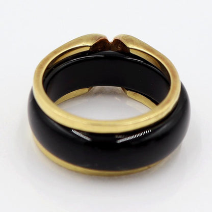 K18メノウダイヤリング　D0.12ct　メノウリング3種(黒・赤・緑)　サイズ13号　重量5.00ｇ(メノウリングを除き・ダイヤの重量含む)　レディース(中古)