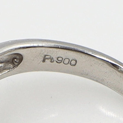 Pt900パールダイヤリング P10.5mm D0.19ct リングサイズ10号 　重量6.40ｇ(石の重量含む)(中古)