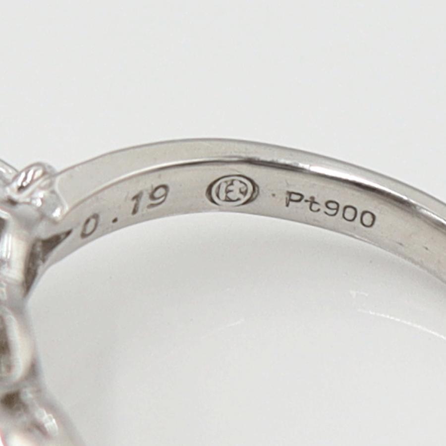 Pt900パールダイヤリング P10.5mm D0.19ct リングサイズ10号 　重量6.40ｇ(石の重量含む)(中古)