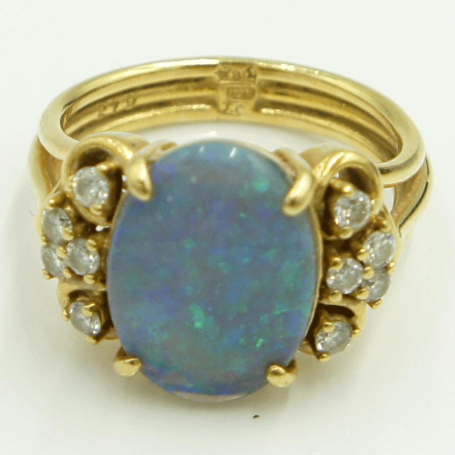 750オパールダイヤモンドリング　OP2.79ct　リングサイズ12号　重量8.29ｇ(石の重量含む)　レディース（中古）
