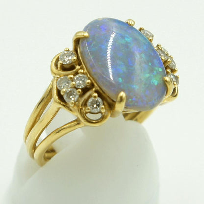 750オパールダイヤモンドリング　OP2.79ct　リングサイズ12号　重量8.29ｇ(石の重量含む)　レディース（中古）