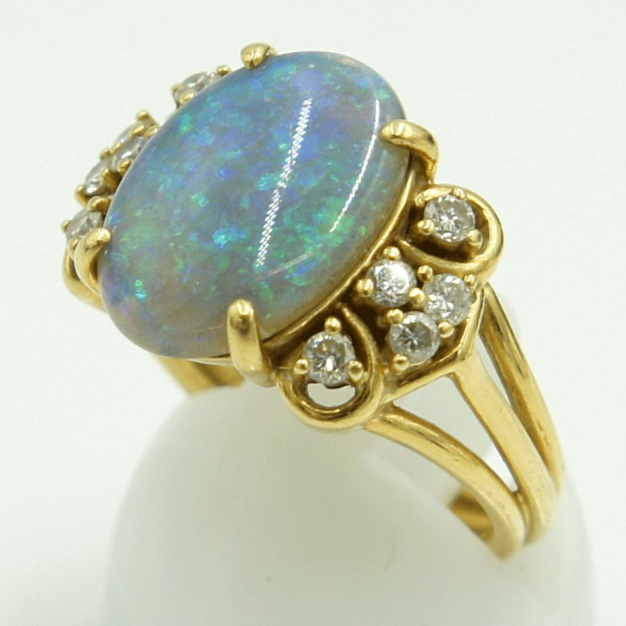 750オパールダイヤモンドリング　OP2.79ct　リングサイズ12号　重量8.29ｇ(石の重量含む)　レディース（中古）