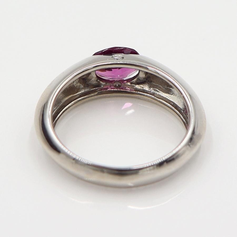 K18WGアメジストリング　D0.04ct　サイズ12号　重量4.63ｇ(石の重量含む) レディース (中古)