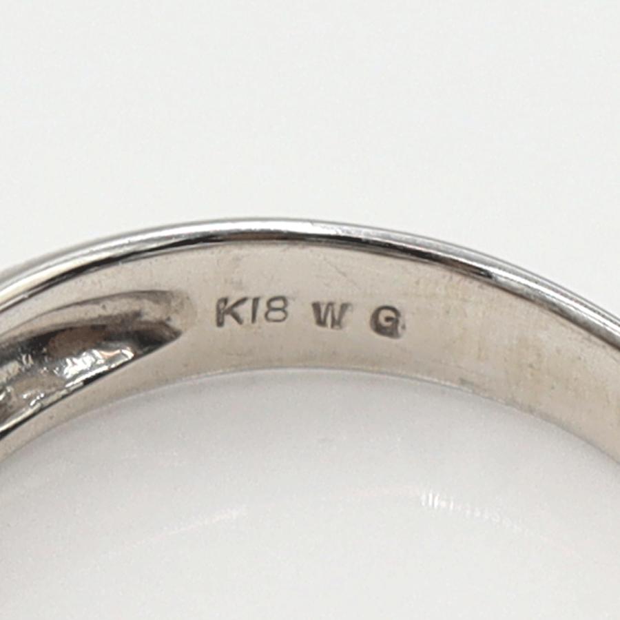 K18WGアメジストリング　D0.04ct　サイズ12号　重量4.63ｇ(石の重量含む) レディース (中古)
