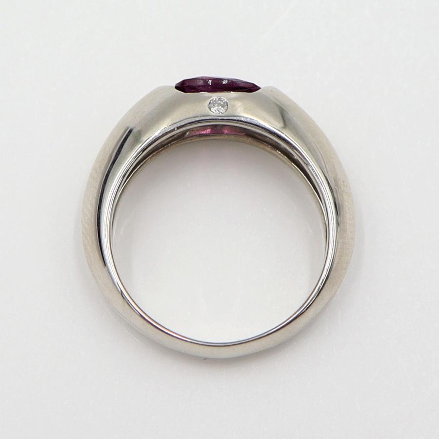 K18WGアメジストリング　D0.04ct　サイズ12号　重量4.63ｇ(石の重量含む) レディース (中古)