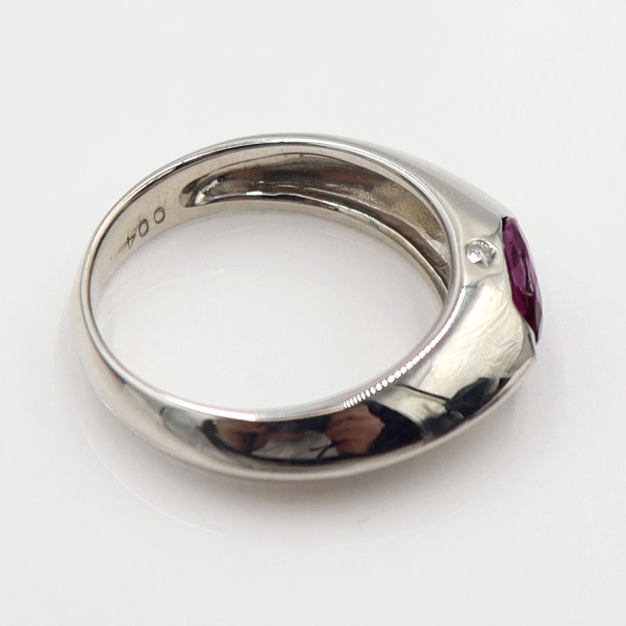 K18WGアメジストリング　D0.04ct　サイズ12号　重量4.63ｇ(石の重量含む) レディース (中古)