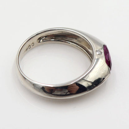 K18WGアメジストリング　D0.04ct　サイズ12号　重量4.63ｇ(石の重量含む) レディース (中古)