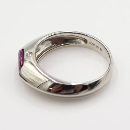 K18WGアメジストリング　D0.04ct　サイズ12号　重量4.63ｇ(石の重量含む) レディース (中古)