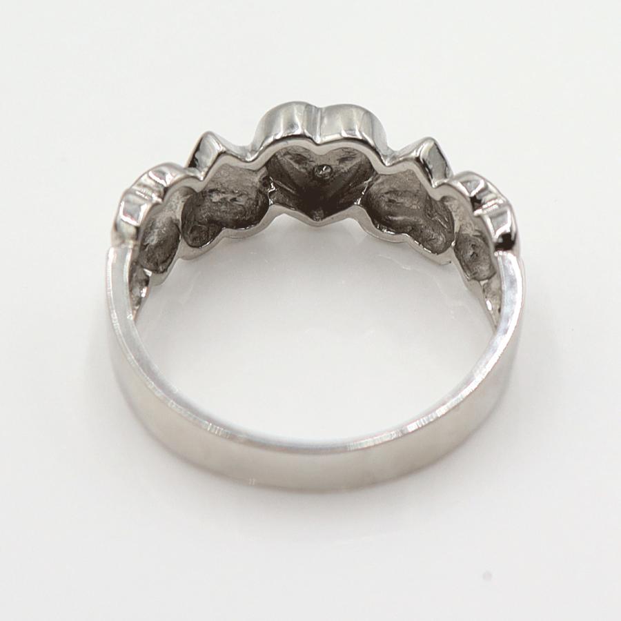 Pt900ダイヤモンドリング　D0.03ct　リングサイズ12号　重量4.43ｇ(石の重量含む)  (中古)