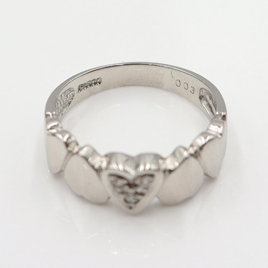 Pt900ダイヤモンドリング　D0.03ct　リングサイズ12号　重量4.43ｇ(石の重量含む)  (中古)