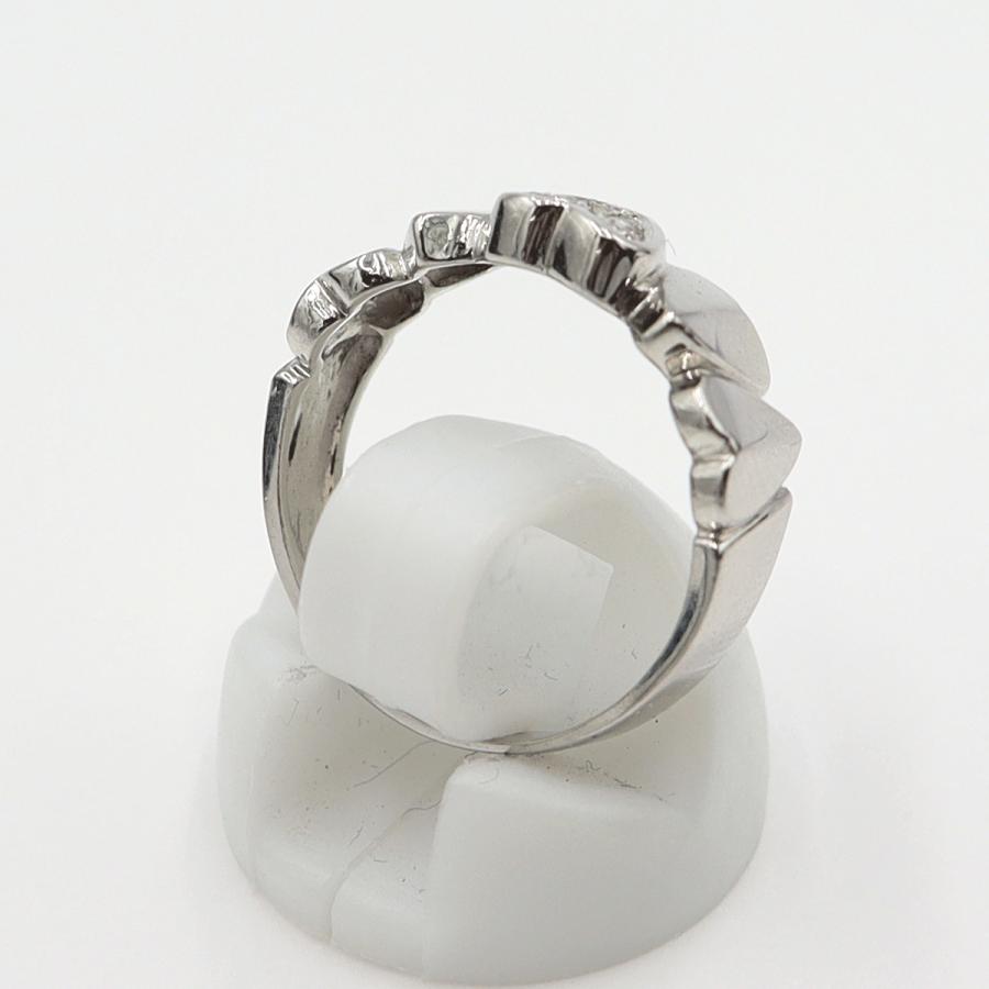 Pt900ダイヤモンドリング　D0.03ct　リングサイズ12号　重量4.43ｇ(石の重量含む)  (中古)