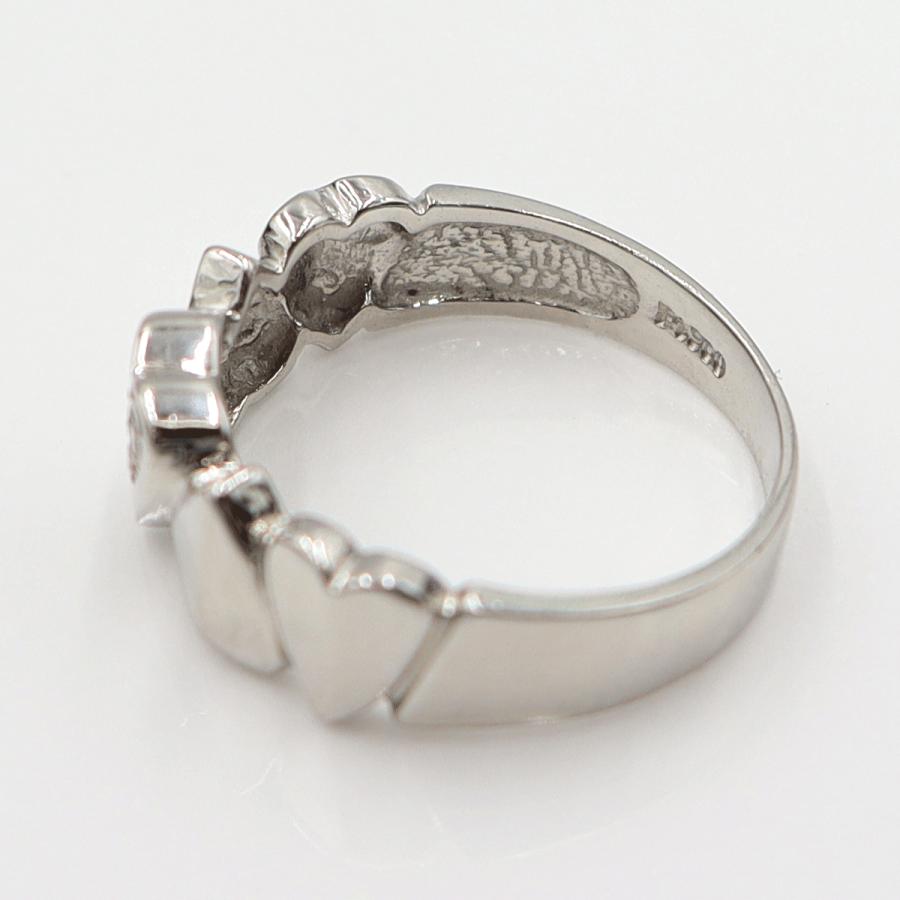 Pt900ダイヤモンドリング　D0.03ct　リングサイズ12号　重量4.43ｇ(石の重量含む)  (中古)