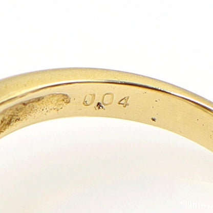 K18ラピスラズリダイヤリング　12mm　D0.04ct　サイズ14号　重量7.70ｇ(石の重量含む)　レディース(中古)