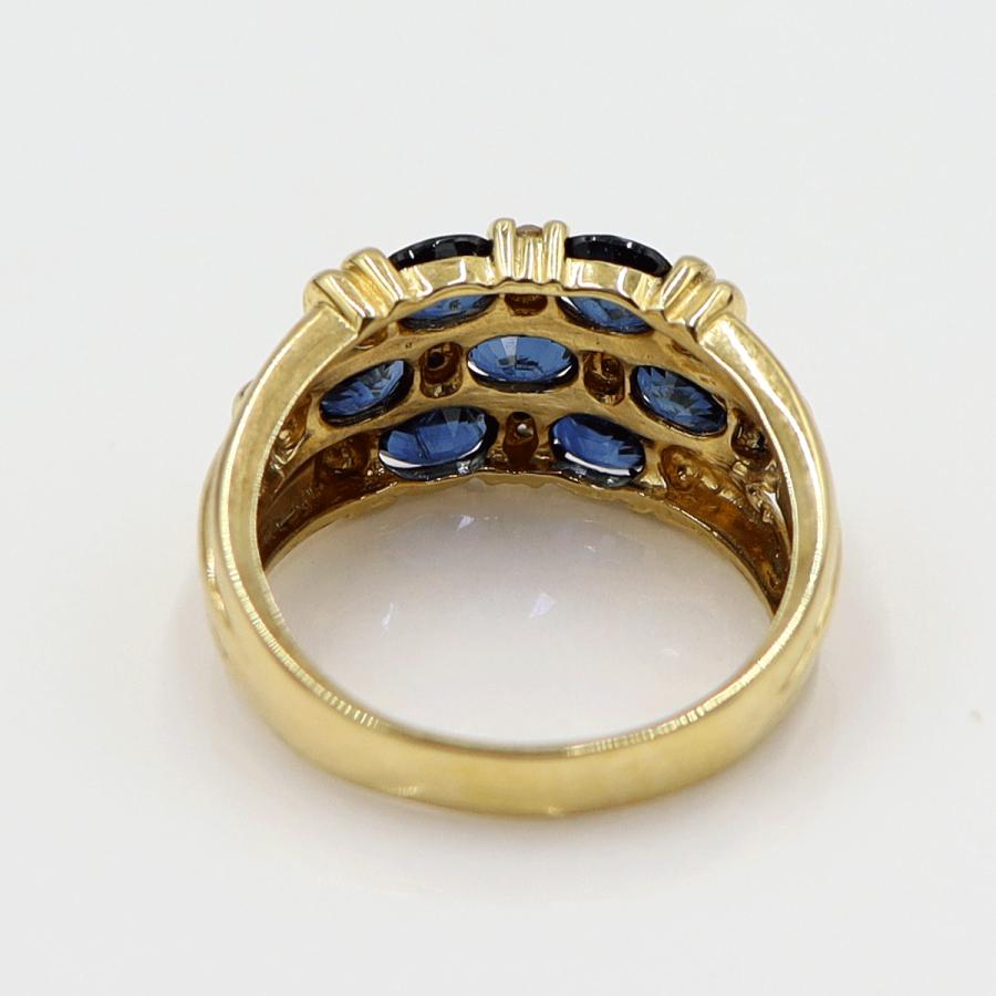 K18サファイアリング　S2.00ct　D0.10ct　リングサイズ14号　重量6.69ｇ(石の重量含む) (中古)