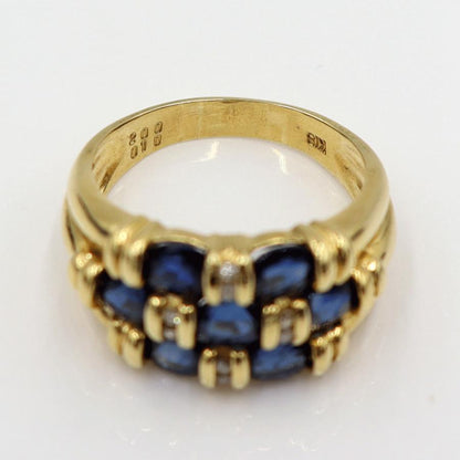 K18サファイアリング　S2.00ct　D0.10ct　リングサイズ14号　重量6.69ｇ(石の重量含む)　レディース (中古)