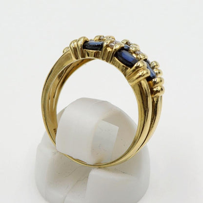 K18サファイアリング　S2.00ct　D0.10ct　リングサイズ14号　重量6.69ｇ(石の重量含む)　レディース (中古)