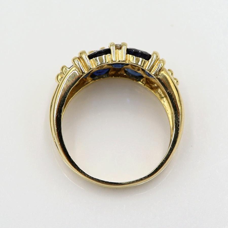 K18サファイアリング　S2.00ct　D0.10ct　リングサイズ14号　重量6.69ｇ(石の重量含む) (中古)